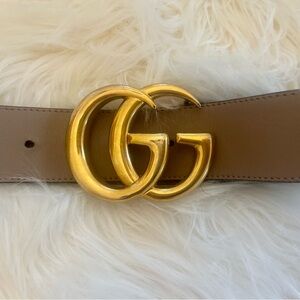 *TODAY ONLY* Gucci GG Marmont Wide Belt in Dusty Pink